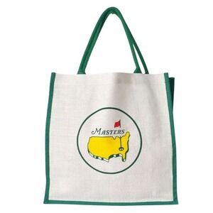 Masters Tournament‎ Augusta National Golf Jute Tote Bag Green White Logo Shopper